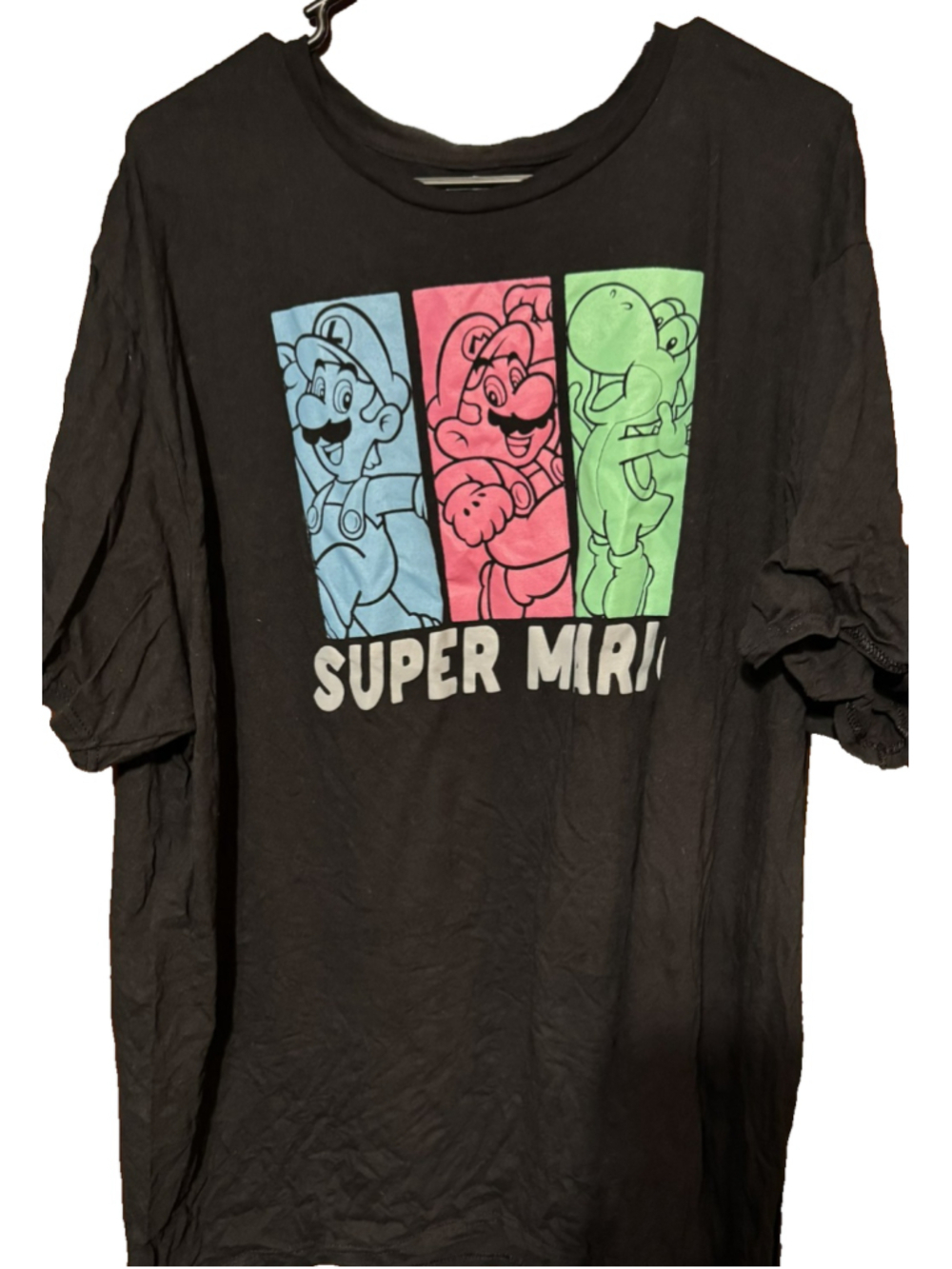 Super Mario Brothers Characters T Shirt Men's Size 3XL Black